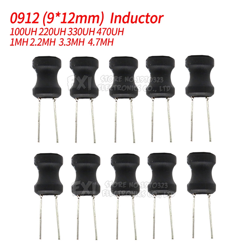 Set 10 Linh Kiện Điện Tử 0912  100uH 220uH 330uH 470uH 1mH 2.2mH 3.3mH 4.7mH I Chất Lượng Cao