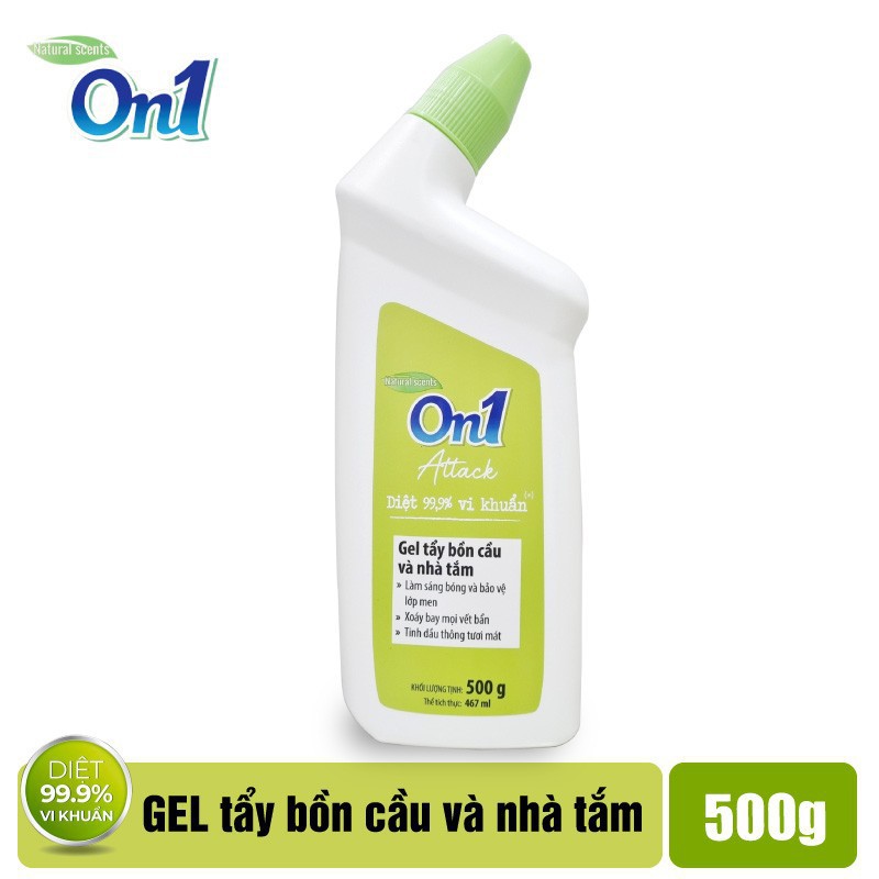 Gel tẩy bồn cầu và nhà tắm ON1 attack 500g N0501