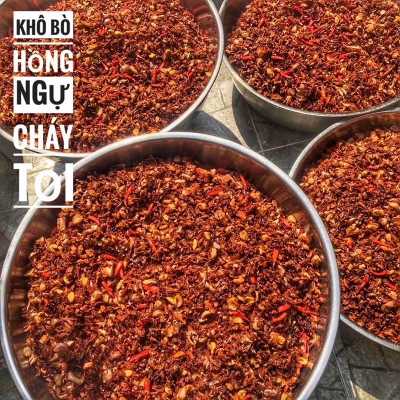 Khô bò Hồng Ngự cháy tỏi - 300gram