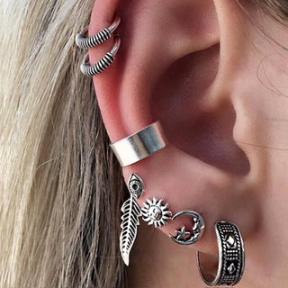 Bông Tai Hình Mặt Trăng Ngôi Sao Phong Cách Boho Cho Nữ