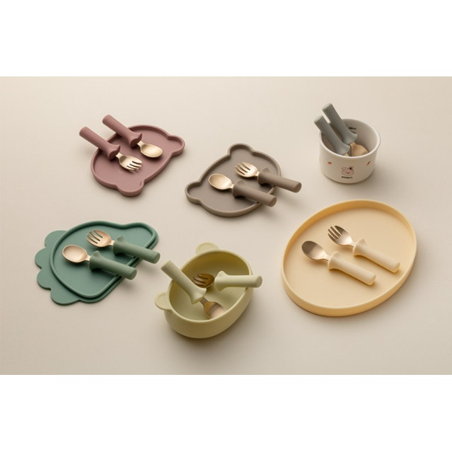 Set thìa dĩa HOÀNG GIA Bluemama Bangjja-Yugi Spoon &amp; Fork Set tặng kèm hộp đựng Bluemama Chính hãng Hàn Quốc