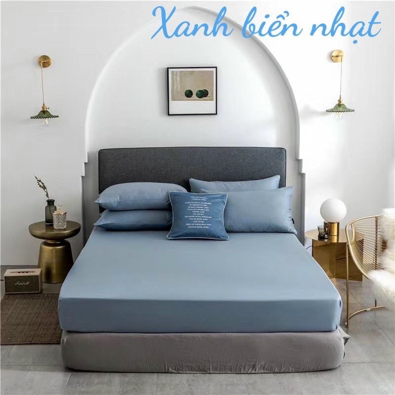 Bộ Ga Gối Lụa 60s Cao Cấp Basic Một Màu 1m2,1m5,1m6,1m8,2m2