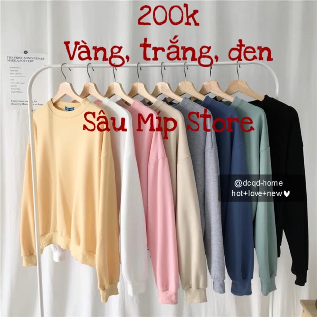 Áo nỉ trơn Hàn Quốc