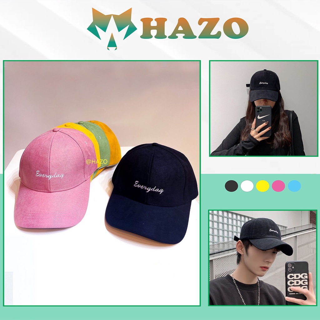 Mũ Lưỡi Trai Nón Kết Thêu Chữ Everyday 344 Phong Cách Ulzzang Form Unisex Nam Nữ - Hazo