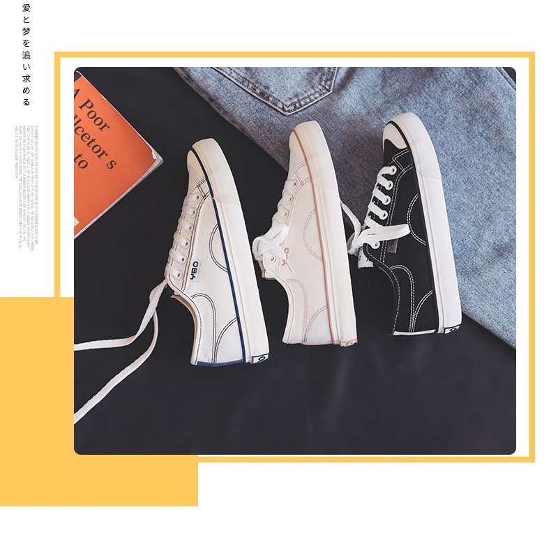 Giày Thể Thao Canvas se5376 Thời Trang Xuân Hè 2021 Phong Cách Hàn Quốc Cho Nữ
