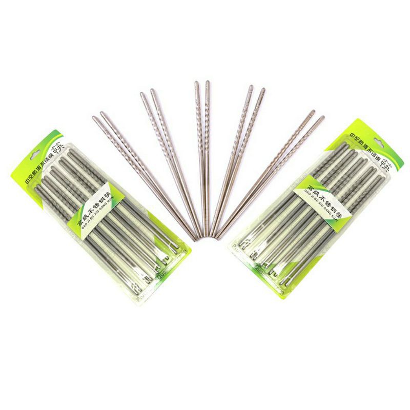 5 đôi đũa inox, đũa inox ăn cơm