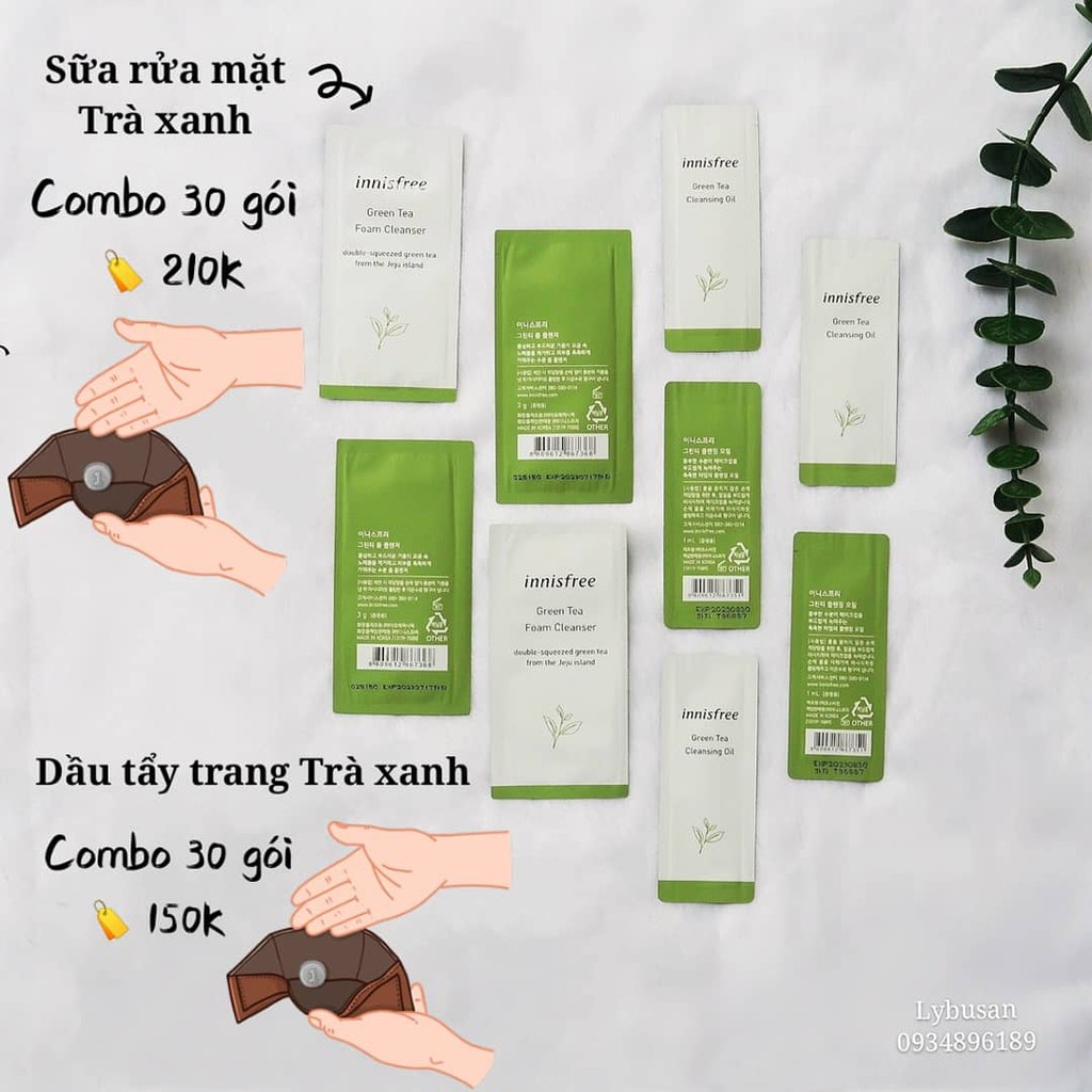 Sample Dầu Tẩy Trang Trà Xanh Innisfree Green Tea Cleansing Oil 1ml