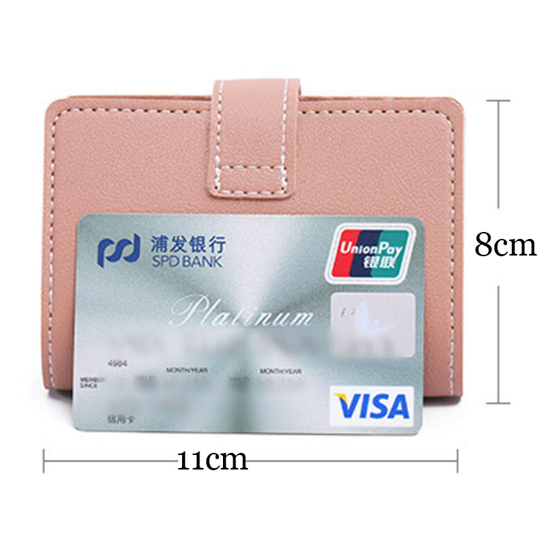 Ví đựng thẻ da PU thiết kế tối giản màu sắc ngọt ngào