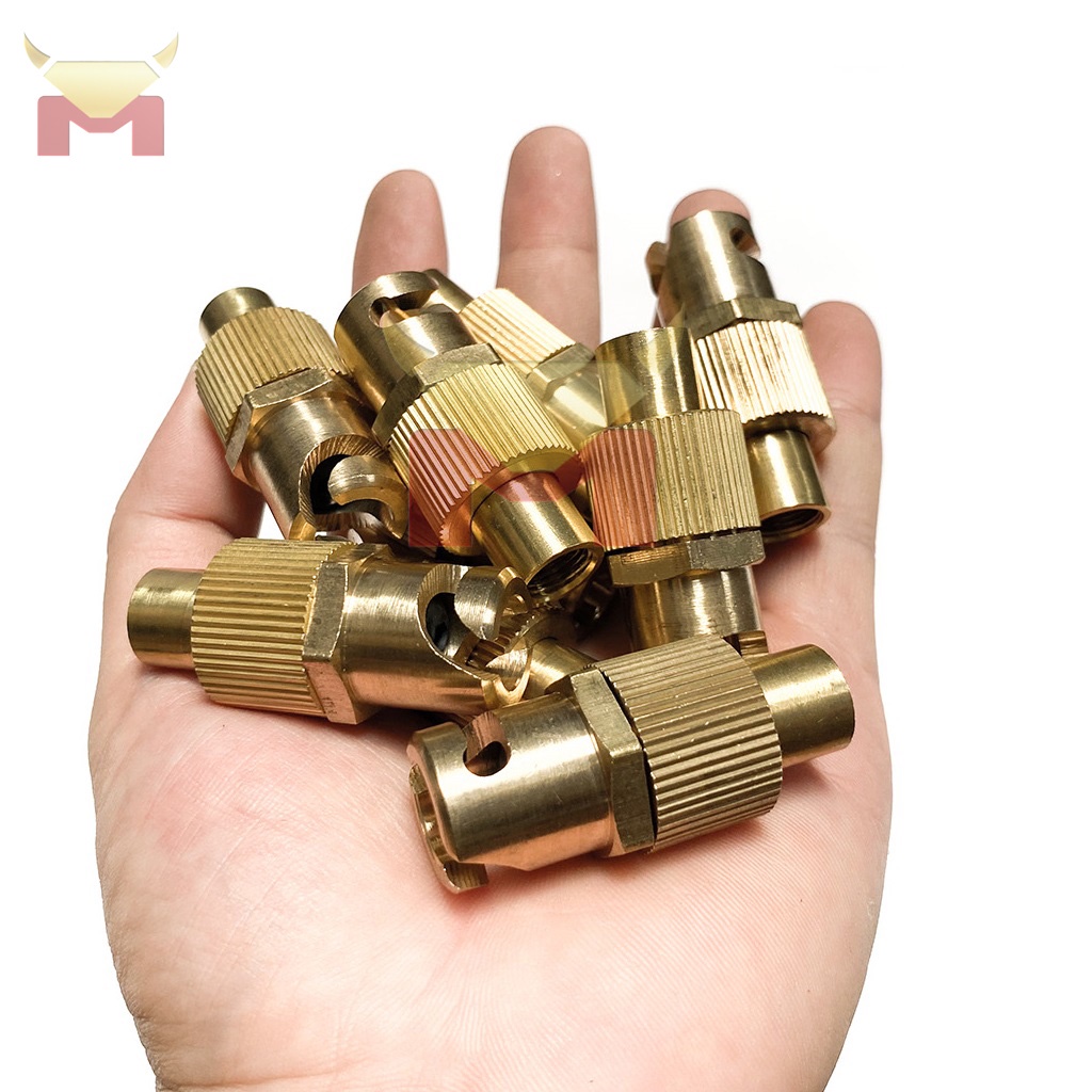 Đầu bơm mỡ gài, đầu vòi bơm mỡ dạng cài, chất liệu đồng thau / thép mạ crom