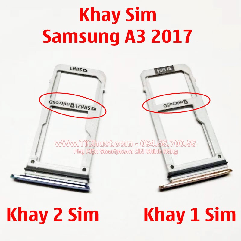 [Chính Hãng] Khay sim Samsung A3 2017 A320 ZIN