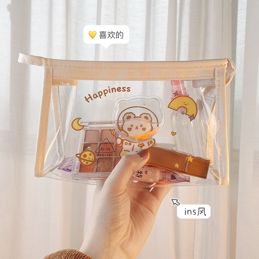 Hộp bút trong suốt hình gấu đáng yêu dễ thương