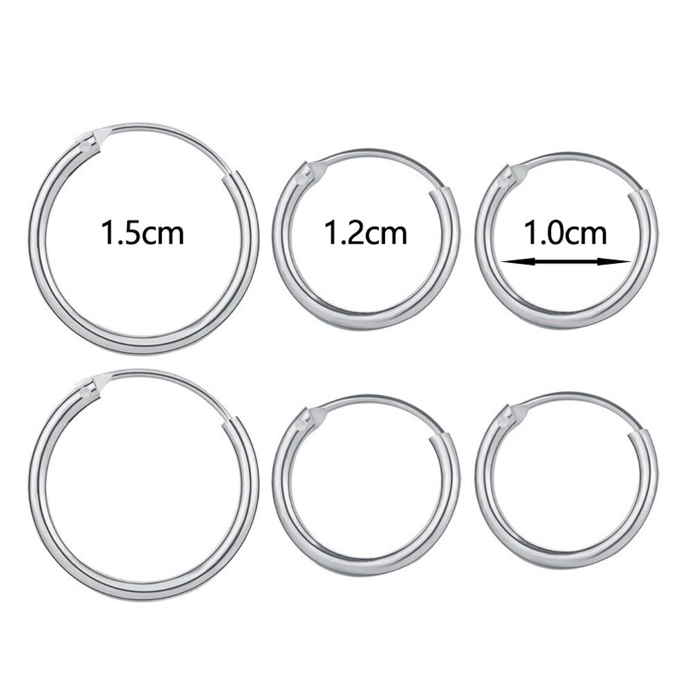 Khuyên tai dạng vòng nhiều màu sắc phong cách punk dành cho nam và nữ