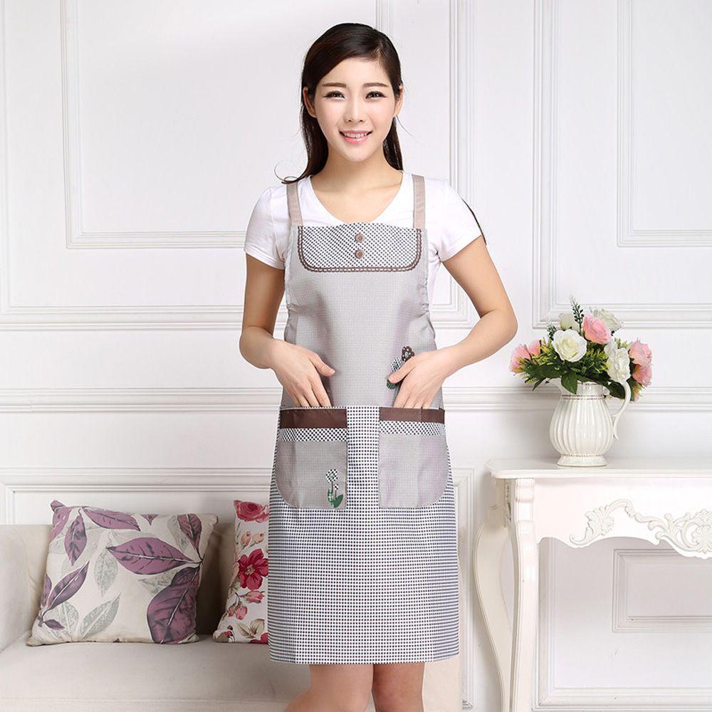 Tạp Dề Nấu Ăn Có Túi Họa Tiết Hoa