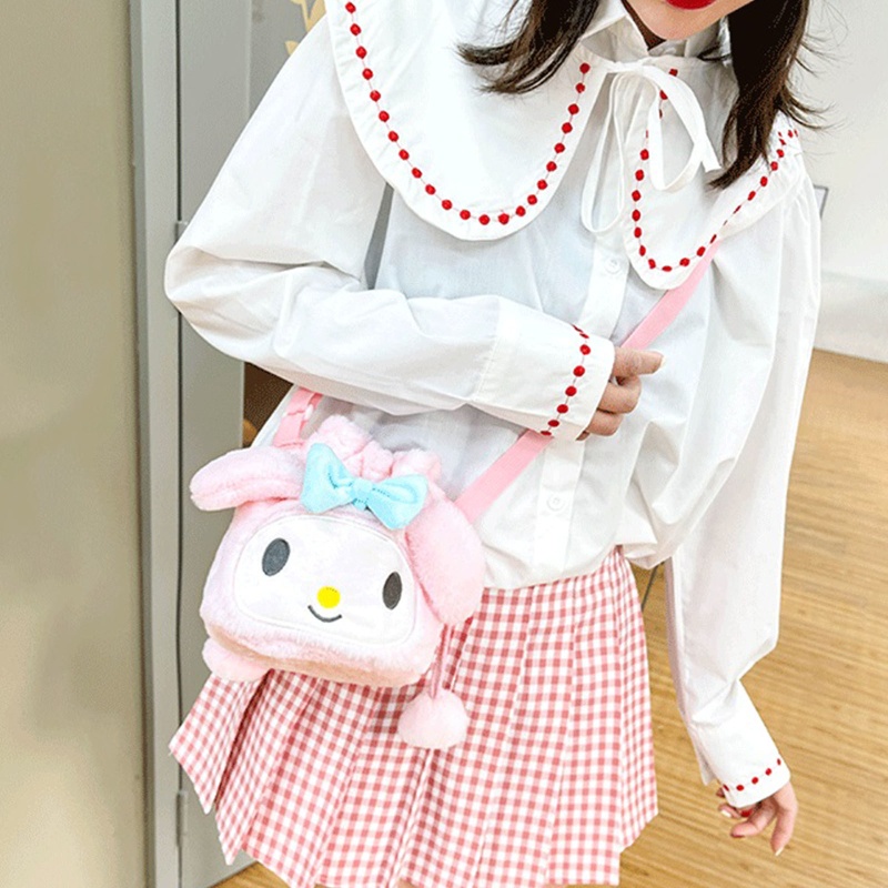 Túi Đeo Chéo Vai Bằng Vải Bông Họa Tiết Hoạt Hình Dành Cho Nữ