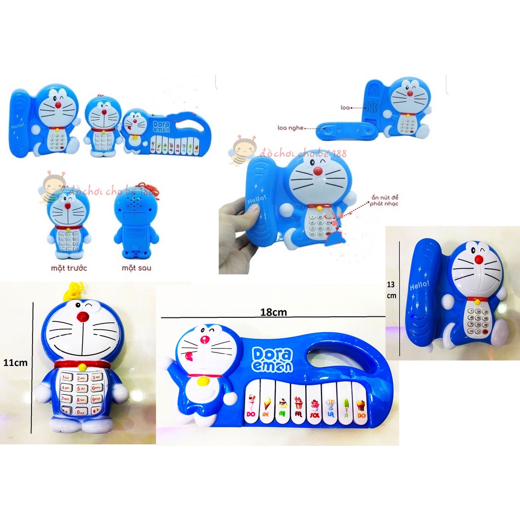 Vỉ điện thoại mắt kính đồ chơi doremon kitty mickey củ cà rôt,