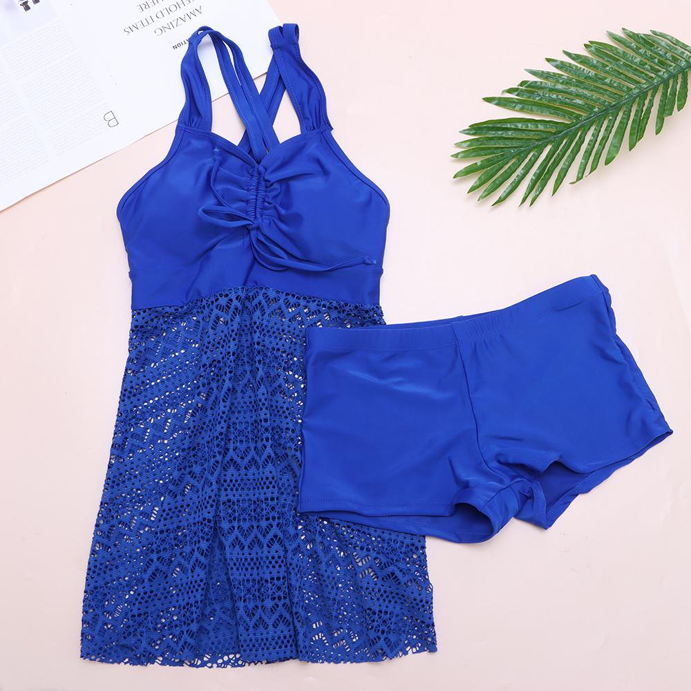 Bộ Đồ Bơi Phối Ren Dây Chéo Lưng Quyến Rũ Dành Cho Nữ