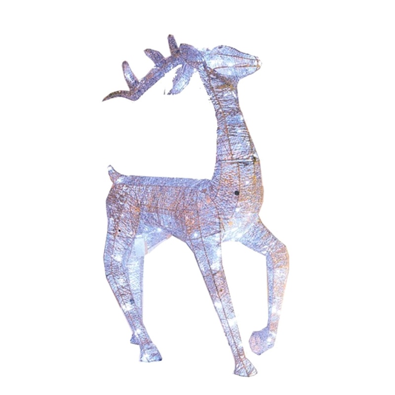 Led Glowing Reindeer Ornament Deer Pulll Car Decor for Decoration Led Light