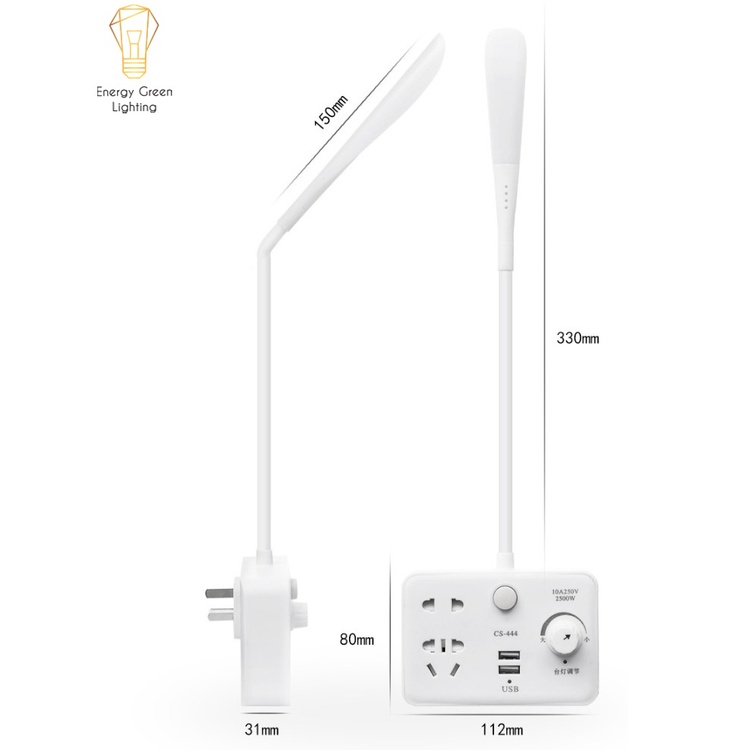 Ổ Cắm Điện Thông Minh Energy Green Lighting  Tích Hợp Đèn Phát Sáng OD-819 -Tăng Giảm Ánh Sáng - Có Đầu Cắm USB