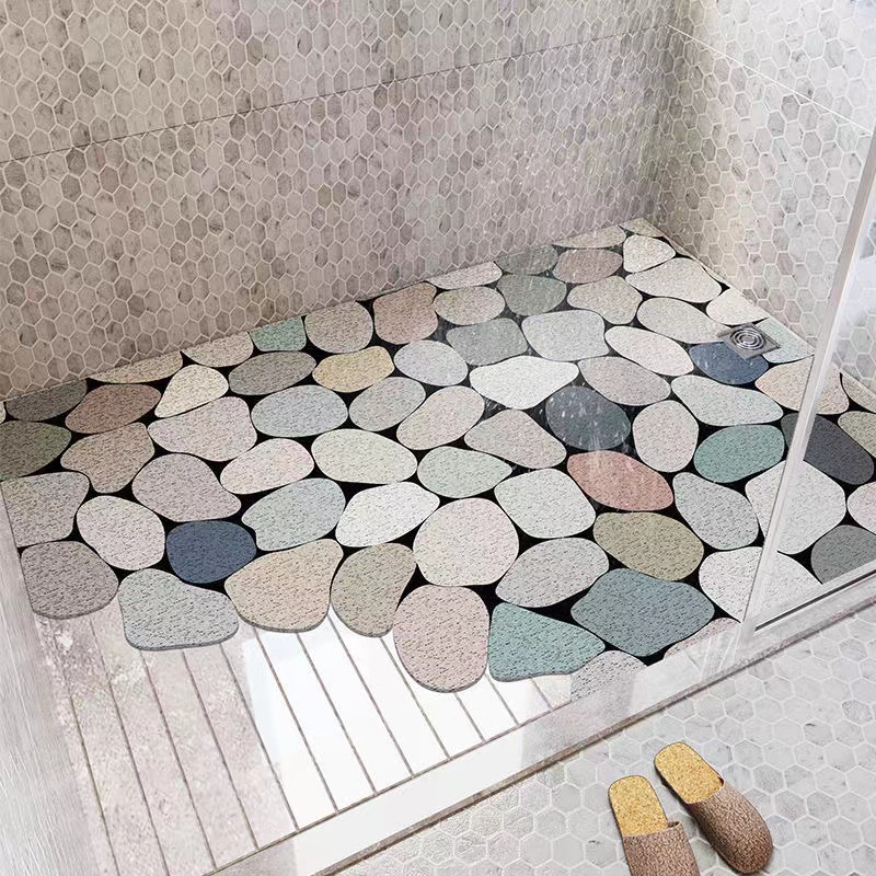 Thảm Lót Sàn Nhà Tắm/Nhà Vệ Sinh Toàn Diện Bằng Lụa Chống Trượt Có Thể Cắt Được