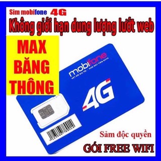 SIM HOT -   Sim 4G Mobifone gói Dip50 MAX BĂNG THÔNG XÀI THẢ GA KHÔNG GIỚI HẠN DATA