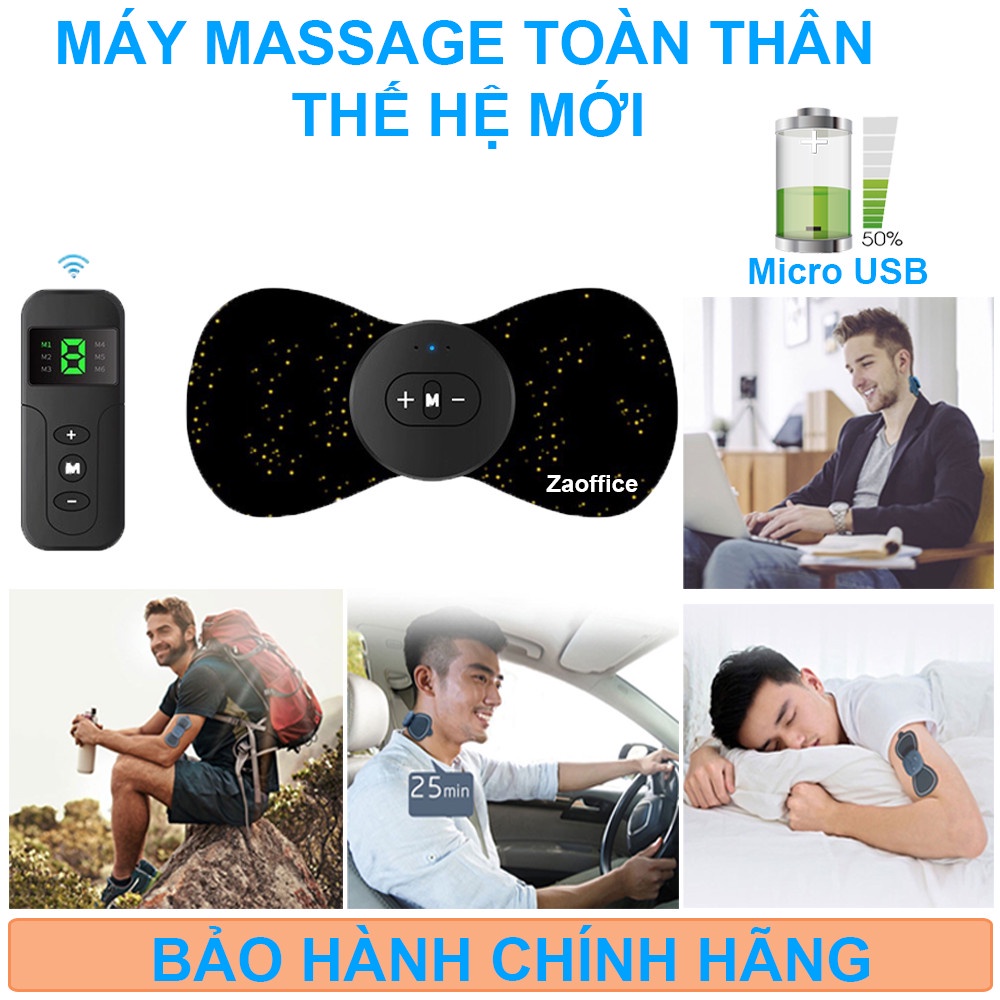 Máy massage dán toàn thân thông minh -Matxa xung điện công nghệ Nhật Bản