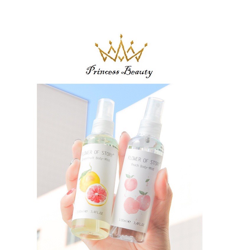 Một Chai Xịt Thơm 2in1 Body Và Xịt Thơm Phòng Hương Hoa Quả Flower Of Story 100ml