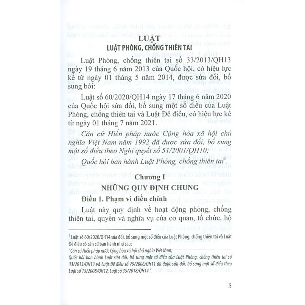 Sách - Luật Phòng, Chống Thiên Tai (Sửa Đổi, Bổ Sung Năm 2020) | BigBuy360 - bigbuy360.vn