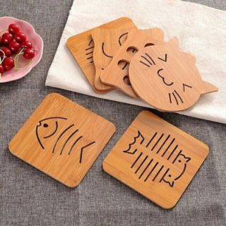 Com bo 3  miếng  lót nồi gỗ