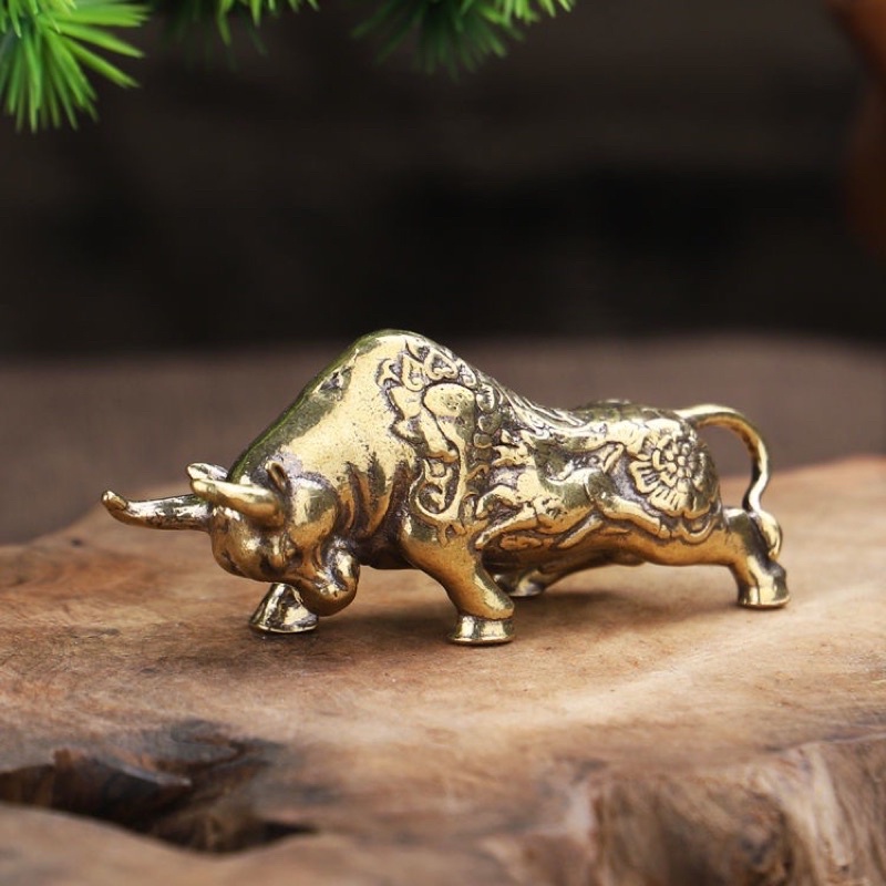 Tượng đồng phong thuỷ tượng bò tót may mắn mạnh khoẻ thành đạt