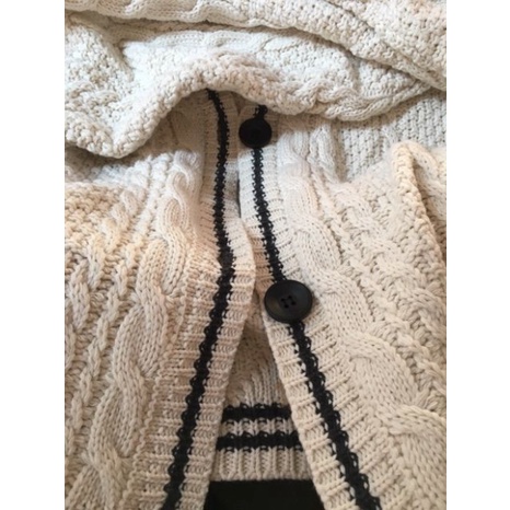 Hàng Sẵn_Áo khoác len thừng xoắn thu đông phong cách Hàn - Hàng mới về