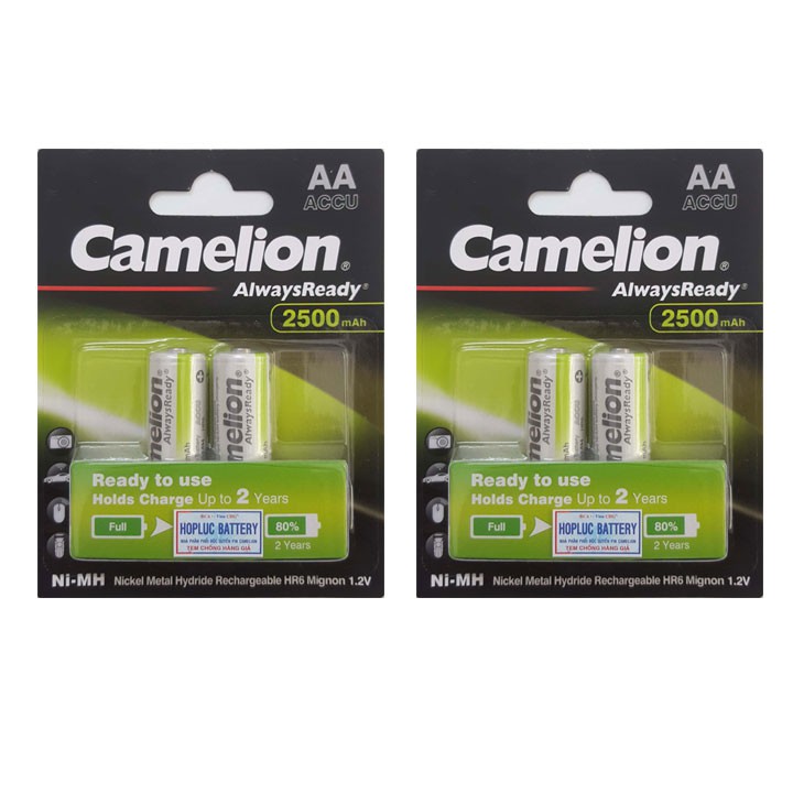 4 viên Pin sạc Camelion AA 2500mAh