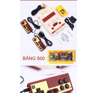 Máy Chơi Game Tặng Kèm 2 băng (99999 + 500in1) NES 8 BIT Family Computer