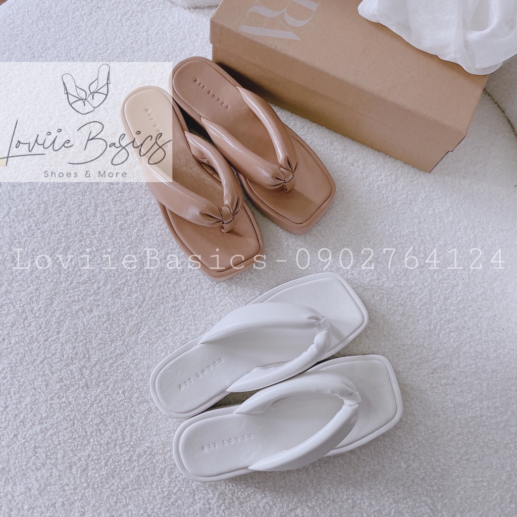 DÉP XUỒNG PHONG CÁCH LOVIIE BASICS - DÉP BÁNH MÌ QUAI PHỒNG - GIÀY THỜI TRANG XỎ NGÓN D220722