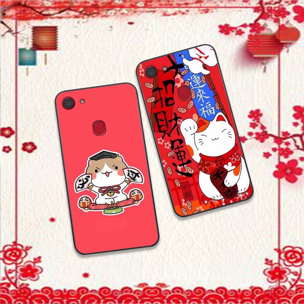 Ốp lưng OPPO F5 / F5 YOUTH / F7 bộ hình TẾT Mèo thần tài may mắn MANEKI NEKO cực đáng yêu, siêu đẹp