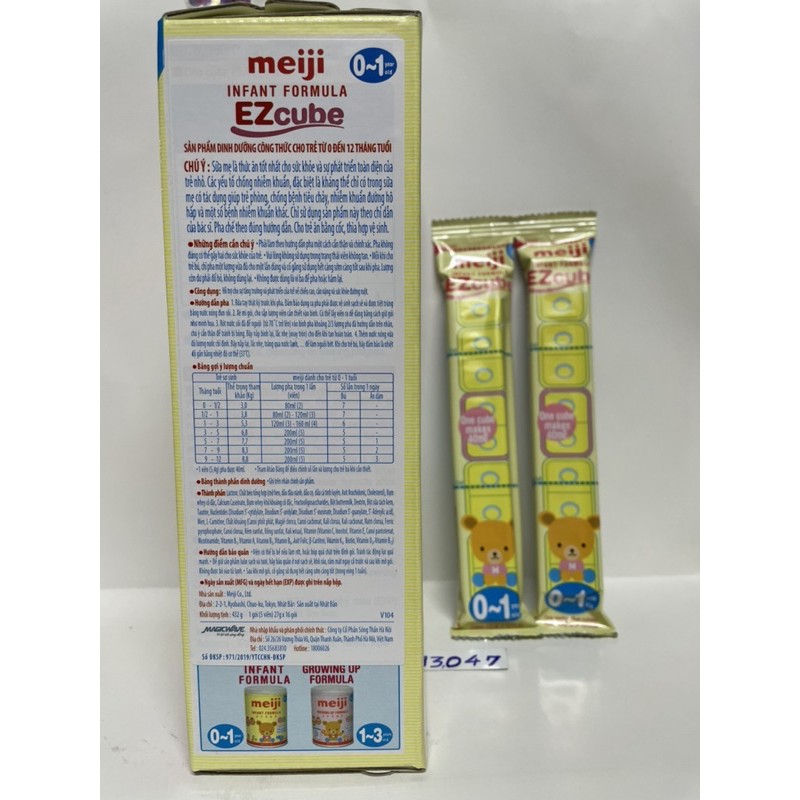 sữa Meiji Thanh 0-1 ( Nhập khẩu chính hãng ) hộp 16 thanh date: 05/2025