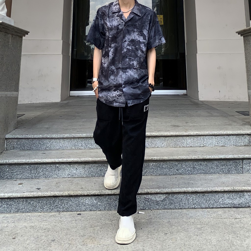Quần Thun Ống Suông Rộng Nhung Tăm Nam Nữ Unisex Chất Mềm Mịn