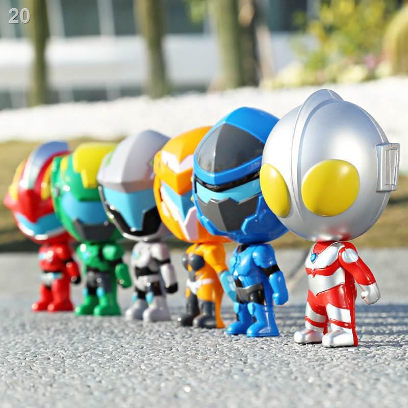 ☈▨Đồ chơi cậu bé biến dạng Ultraman Oh Doll Phiên bản Q Siêu nhân Búp bê thép Rồng bay 2 viên Ball Egg Box Quà tặng