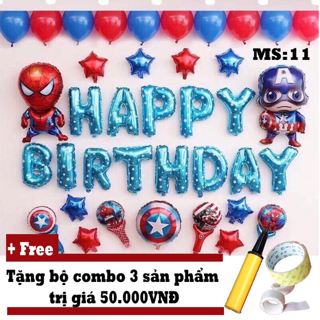 SET BÓNG SINH NHẬT HÌNH SIÊU NHÂN CHO BÉ