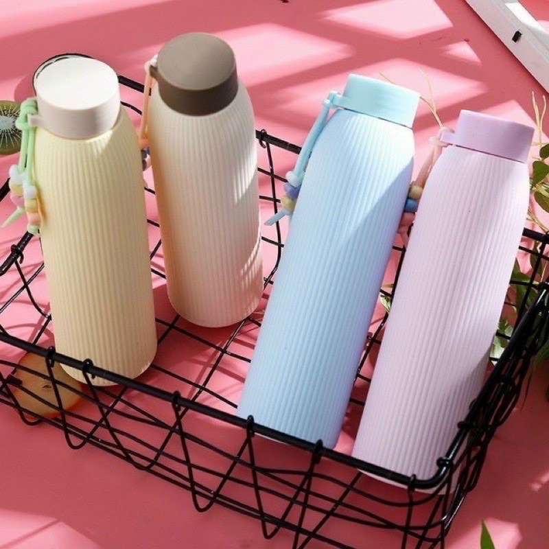BÌNH ĐỰNG NƯỚC, CÀ PHÊ, TRÀ SỮA, BÌNH PHA TRÀ VỎ GÂN SỌC HÀN QUỐC GIỮ NHIỆT TỐT