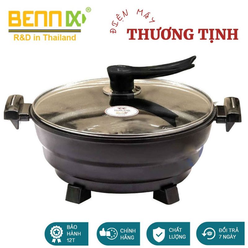 Nồi lẩu đa năng cao cấp Bennix 5 lít công suất 1700w_hàng chính hãng bao lỗi 1 đổi 1