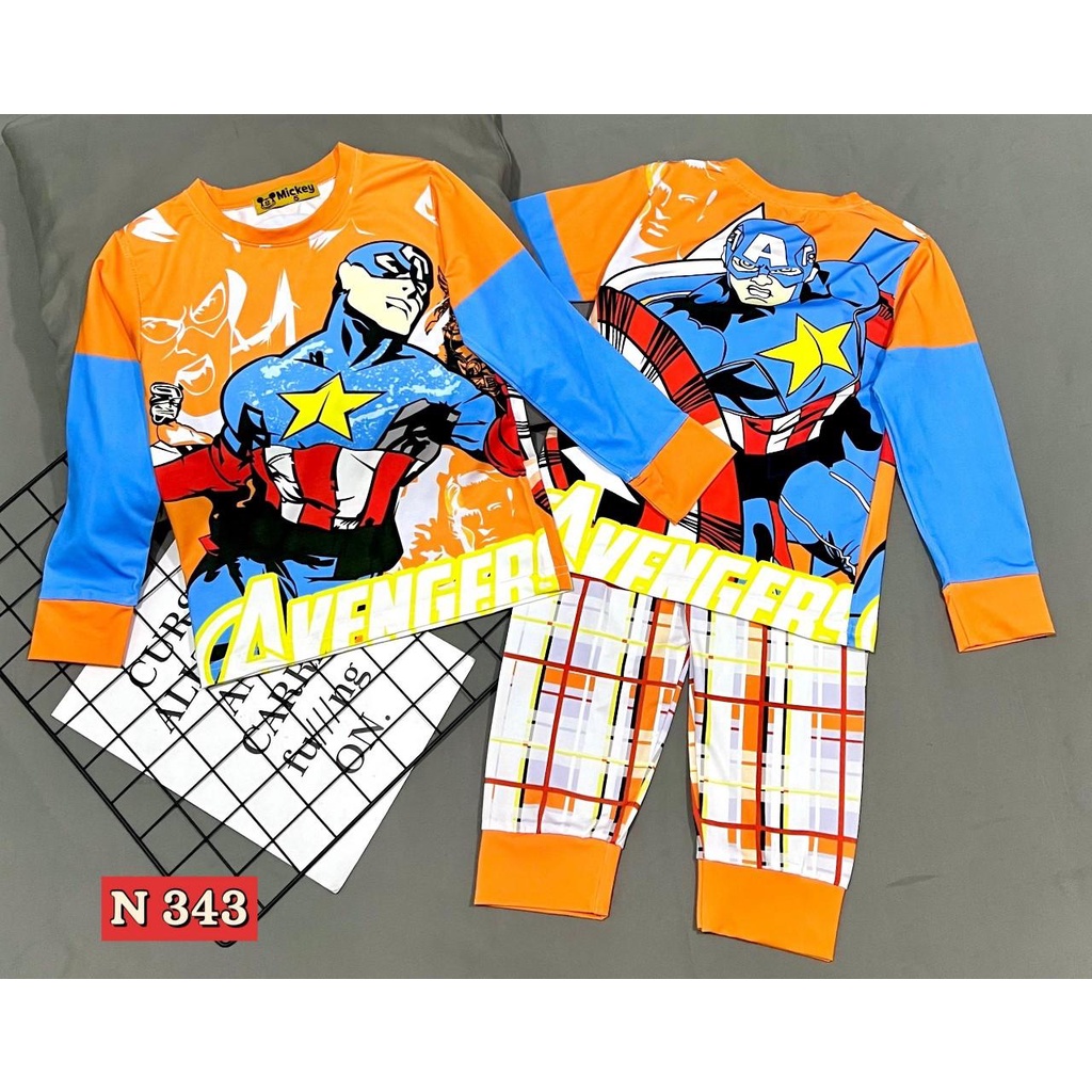 Đồ bộ bé trai, bộ bé trai dài tay size đại 8-10 tuổi vải thun lạnh Jennie kids J511
