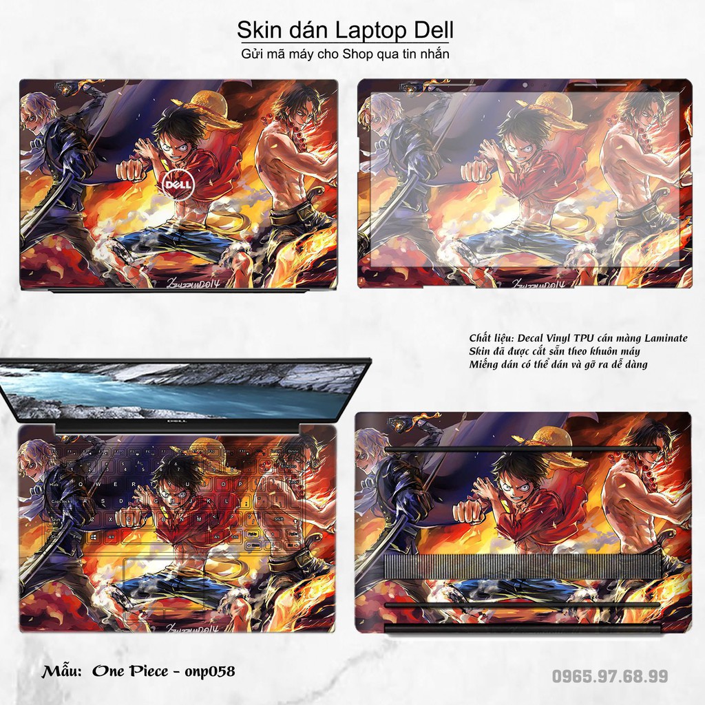 Skin dán Laptop Dell in hình One Piece _nhiều mẫu 3 (inbox mã máy cho Shop)