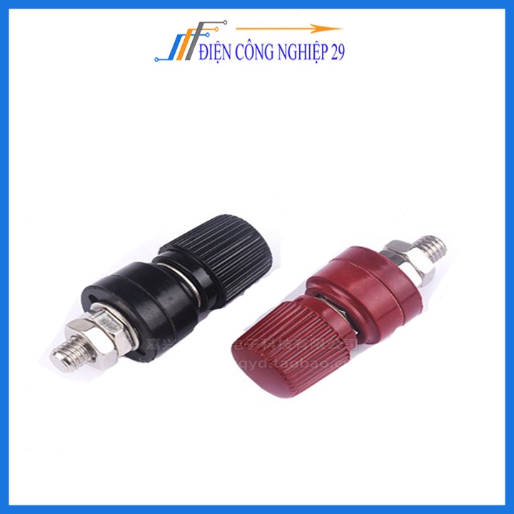 Bộ cọc loa 333M66MM (1 bộ đỏ + đen) - chế vỏ pin lithium sắt 32650 DIY