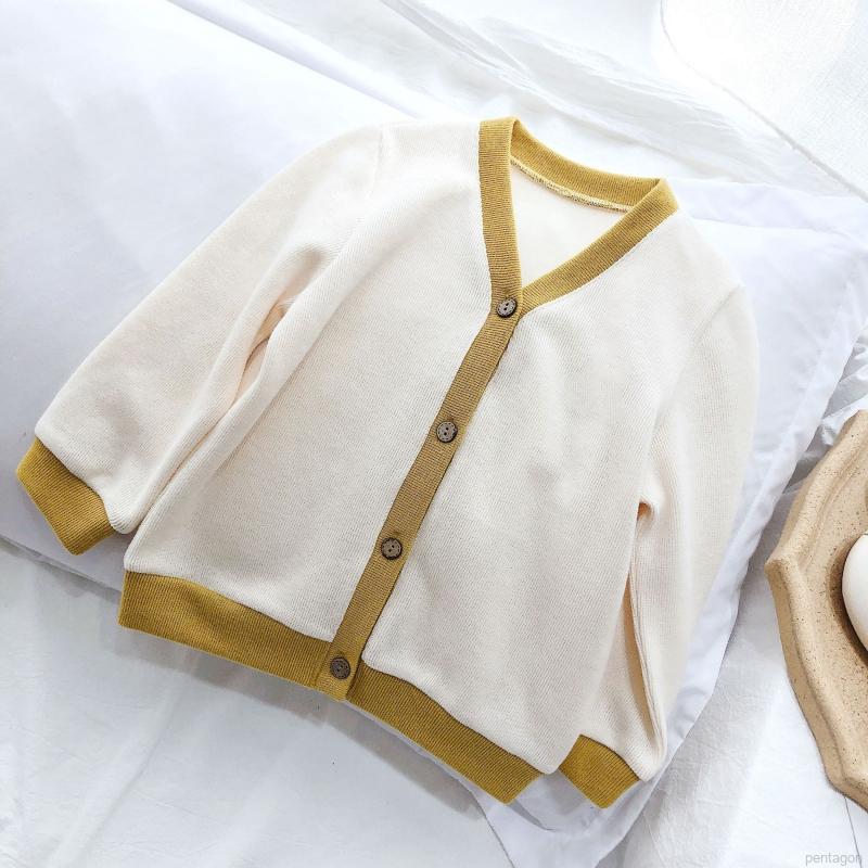 Áo Khoác Cardigan Dệt Kim Thêu Họa Tiết Xinh Xắn Cho Bé Gái