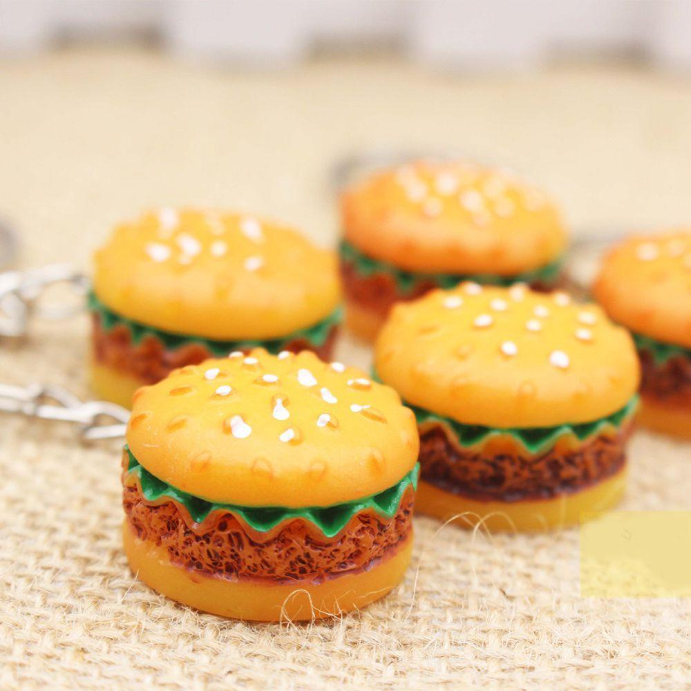 Móc Khóa Handmade Hình Bánh Hamburger Độc Đáo
