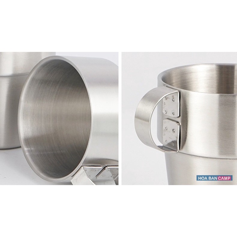 Bộ 4-6 Cốc Dã Ngoại, Cắm Trại 2 Lớp - Cách Nhiệt