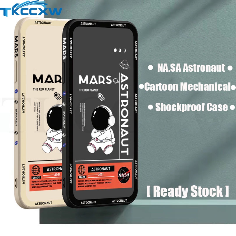 Ốp Điện Thoại TPU Mềm Chống Sốc Họa Tiết Phi Hành Gia Cho iPhone 12 13 Pro MAX 11 Pro MAX XS MAX XR X 6 6s 7 8 Plus SE 2020