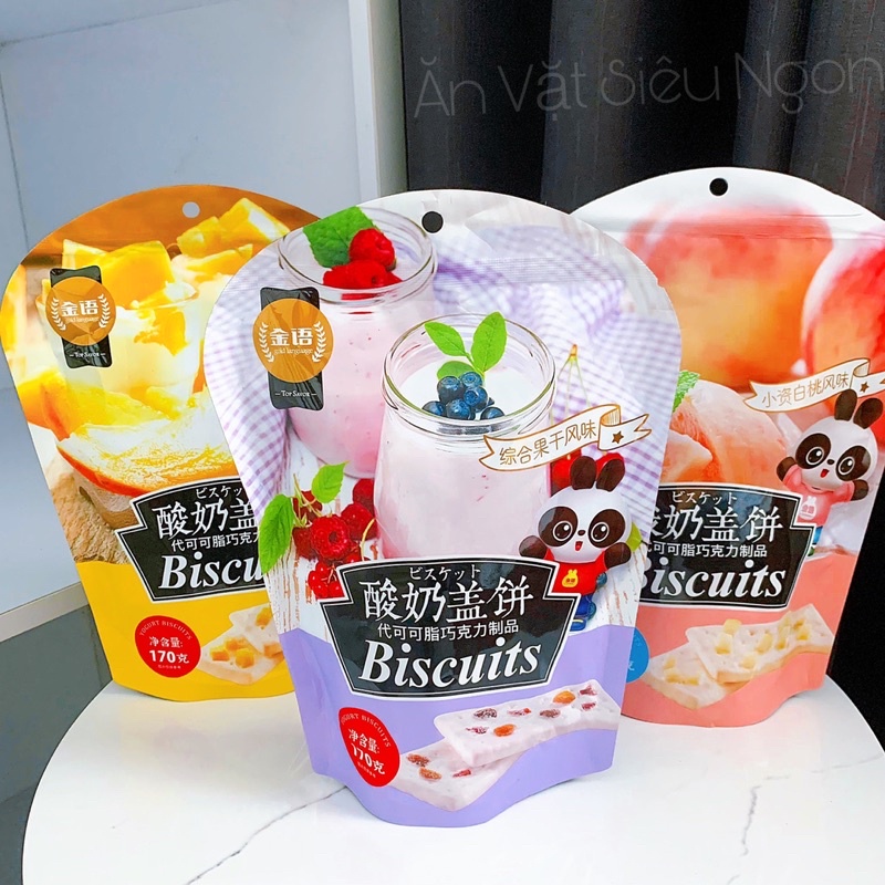 BÁNH QUY PHỦ SỮA CHUA VỊ TRÁI CÂY