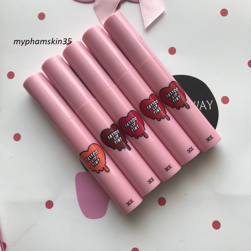 Son xăm giữ màu lâu trôi 3CE Tattoo Lip Tint