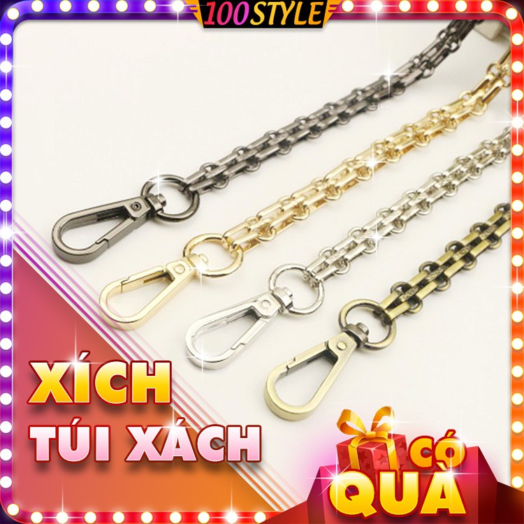 Dây Xích Túi Xách 3 Hàng Khắc Hoa Văn 12mm M629